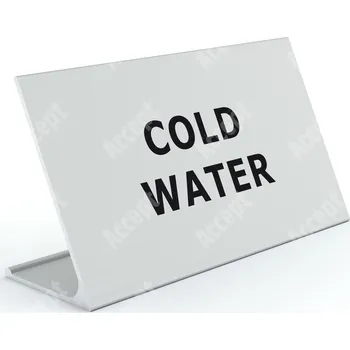 Jmenovka na stůl Informační stojánek D-62 "COLD WATER" - stříbrná