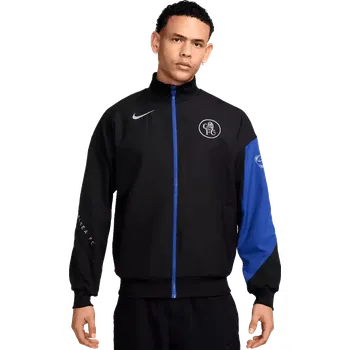 Pánská casual bunda Pánská prezentační bunda Nike Chelsea FC 25/26 Strike Anthem černá