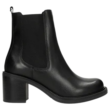 Dámské polobotky Černé Dámské Kotníčkové Boty Z Lícové Kůže Wojas 5532051 40