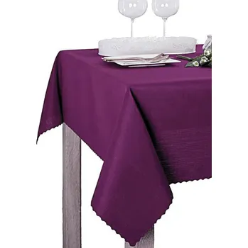 ubrus Teflonový jednobarevný ubrus - Tm. fialový 140x180 ovál
