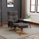 HOMCOM Masážní křeslo polohovací, šedé 496210