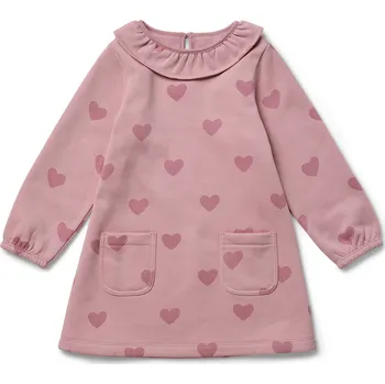 Dívčí šaty 705616 - Tchibo - Dívčí teplákové šaty - pro dívky - vel. 86/92 - barva: růžová