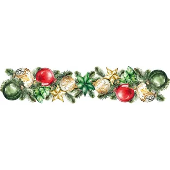 ubrus Vánoční běhoun NINA VODĚODOLNÝ, šířka 38 Cm x délka 160 cm, 009 vícebarevný