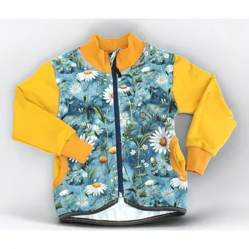 Dívčí mikina Holčičí mikina zip kopretina Holčičí mikina