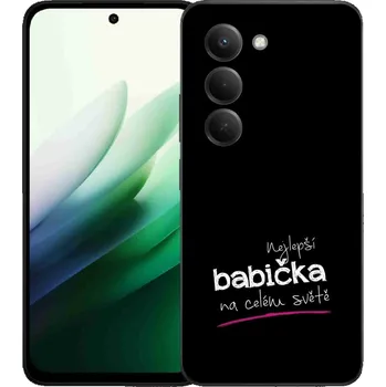 Pouzdro na mobilní telefon Gelový kryt mmCase na Xiaomi Redmi 15 5G (169mm) - nejlepší babička 4 černé pozadí