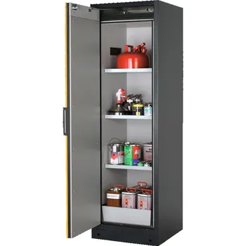 Protipožární skříň na nebezpečné látky asecos Select FM W-63, 3 police, dveře levé, barva žlutá
