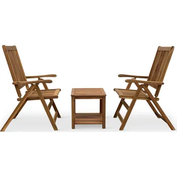 Zahradní sestava Nábytek Texim Dřevěný balkonový set - Lotto + VIET 1+2