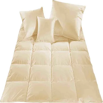 přikrývka Přikrývka poloprachové peří - 155x200 1500g krémová sypka