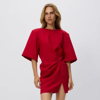 Dámské šaty Reserved - Šaty s ozdobnými záhyby - červená - 226HU-33X - 226HU-33X-L