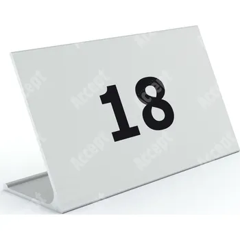 Jmenovka na stůl Informační stojánek D-62 "LIBOVOLNÉ ČÍSLO" - stříbrná