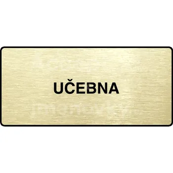 Značení Zlatý piktogram "UČEBNA" s černým&nbsp;textem a rámečkem&nbsp;-