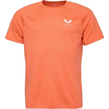 Pánské tričko Pánské sportovní triko CASTORE AOP SS T-SHIRT L Oranžová, Bílá