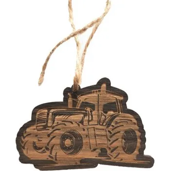 Žertovný předmět Traktor - přírodní dřevěná vůně s gravírováním- Tričkový.cz