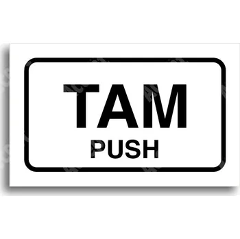 Informační tabulka Bílý piktogram "SEM - TAM - typ 16" s černým textem a rámečkem - 80 x 50 mm