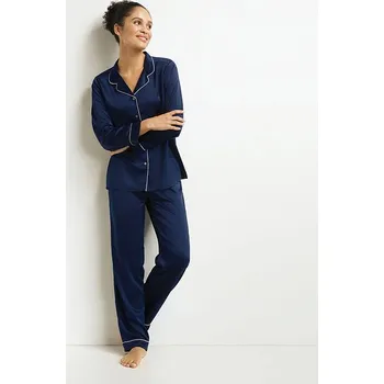 Dámské pyžamo Dámské pyžamo set DIM PYJAMA SET - DIM - tmavě modrá XXL