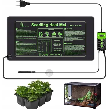 Topná rohož TOPNÝ ROHOŽ DO TERÁRIA PRO ROSTLINY 55 x 27 cm TERMOSTAT VODĚODOLNÁ