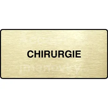 Značení Zlatý piktogram "CHIRURGIE" s černým&nbsp;textem a rámečkem&nbsp;-