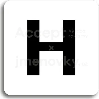 Informační tabulka Bílý piktogram "hydrant" s černým textem bez rámečku&nbsp;-