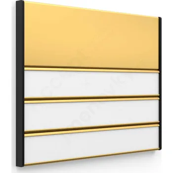 Informační tabulka Zlatá&nbsp;dveřní tabulka&nbsp;ACS&nbsp;o velikosti&nbsp;187 x 156 mm&nbsp;s&nbsp;kombinovaným systémem