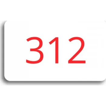 Informační tabulka Číslo na dveře - typ 10 (50 x 30 mm) - bílá tabulka - barevný tisk