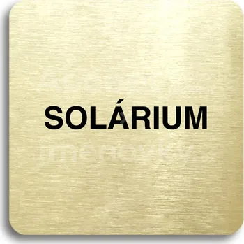 Značení Zlatý piktogram "solárium III" s černým&nbsp;textem bez rámečku&nbsp;-