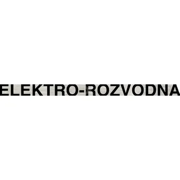 Informační tabulka Stříbrný piktogram "ELEKTRO-ROZVODNA" s černým&nbsp;textem bez rámečku -