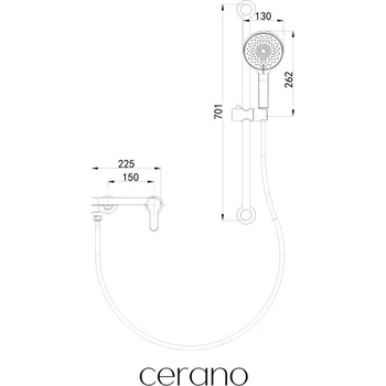 Vodovodní baterie CERANO - Vanová souprava Round Y - chrom
