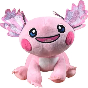 plyšák Axolotl plyšový 28cm sedící - růžový