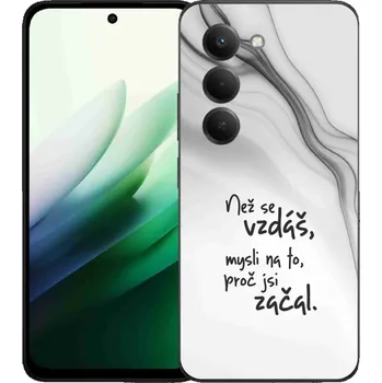 Pouzdro na mobilní telefon Gelový kryt mmCase na Xiaomi Redmi 15 5G (169mm) - citát 2 bílé pozadí