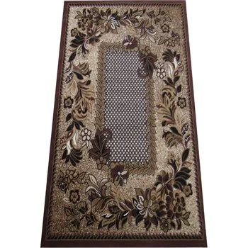 Koberec Kusový koberec ALFA hnědý 01 Květiny Hnědá 40x60 20/20/60 Do 0,9cm ALFA