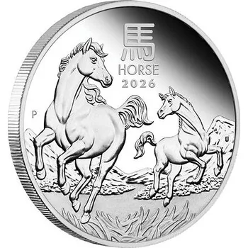 Lunární série III. - stříbrná mince Year of the Horse (Rok koně) 1 Oz 2026 PROOF