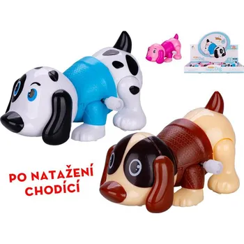 Pejsek 10 cm na klíček po natažení chodící