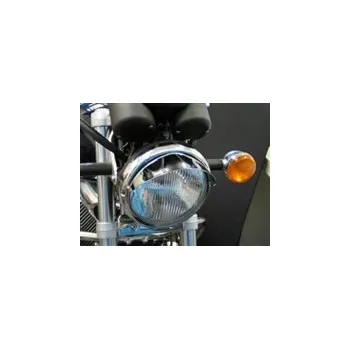 Osvětlení pro motocykl Highway Hawk H66-051 Štítek světla hladký 180mm chrom 1ks - Chrom