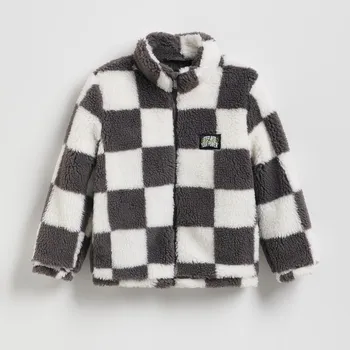 Chlapecká bunda Reserved - Bunda sherpa - světle šedá - 377DF-09X - 377DF-09X-116