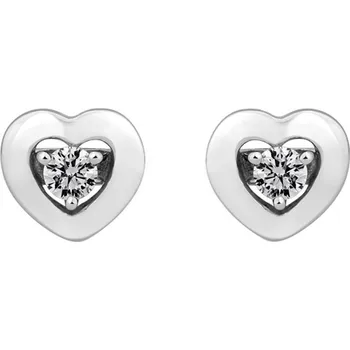 Náušnice Náušnice s diamantem Delicate Hearts