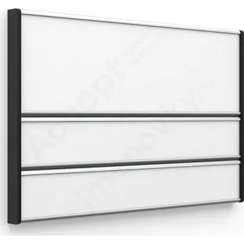Informační tabulka Stříbrná dveřní tabulka ACS o velikosti 187 x 125 mm s zásuvným systémem