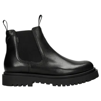 Pánské polobotky Černé Kožené Kotníkové Boty Wojas 2004951 41
