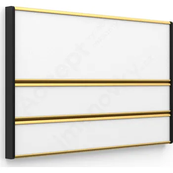 Informační tabulka Zlatá&nbsp;dveřní tabulka&nbsp;ACS&nbsp;o velikosti&nbsp;187 x 125 mm&nbsp;s&nbsp;zásuvným systémem