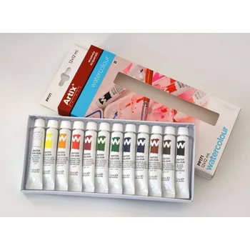 Vodová barva Akvarelové barvy Artix Paints sada 12 x 12 ml