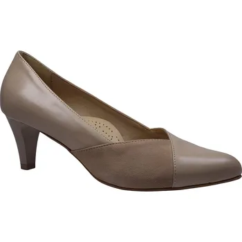 Dámské lodičky Vycházková obuv-lodičky, De-Plus, šíře G, béžová (F-202): Béžová Hladká kůže 28 42 G - standardní šíře (28687-23067)