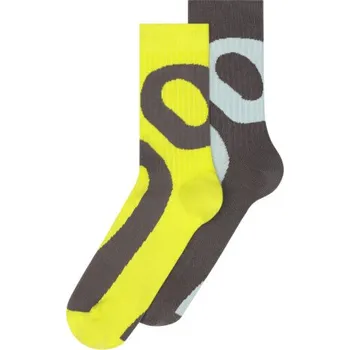 Pánské ponožky Ponožky On LIQUID LOGO SOCK HIGH 2 PÁRY - žlutá/černá 35/38