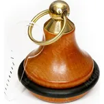 Klíčenka dřevěná s gumou (světle hnědá) - světle hnědá - zlatý úchyt