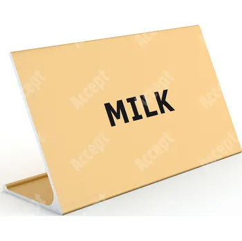 Jmenovka na stůl Informační stojánek D-62 "MILK" - zlatá