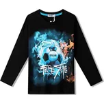 CHLAPECKÉ TRIČKO S DLOUHÝM RUKÁVEM - DT9415 Velikost: 128, Barva: Černá
