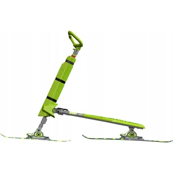 Sjezdové lyže SKKI Trikke carvingové lyže s kluznicemi model 2025 - zeleno/šedé