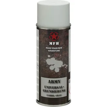 Armádní barva ve spreji, 400 ml, univerzální základ šedý