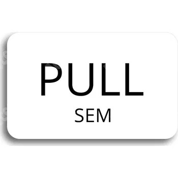 Informační tabulka Bílý piktogram "SEM - TAM - typ 28" s černým textem bez rámečku - 80 x 50 mm