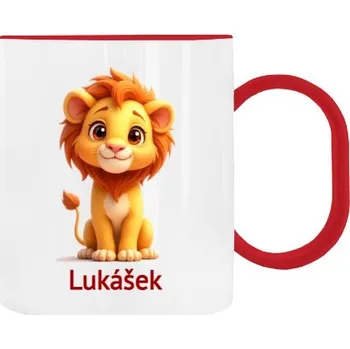 Dětský hrnek plastový s potiskem Lvíček se jménem