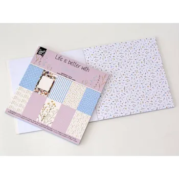 Kreativní papír 15 x 15 cm, 30 listů (100g/m2) - KVĚTINY