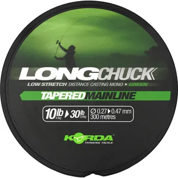 KORDA LongChuck Tapered Mainline zelený 0,3-0,47 mm/300 m